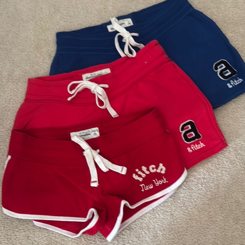 Girls size L Ambercrombie Red and Blue Shorts